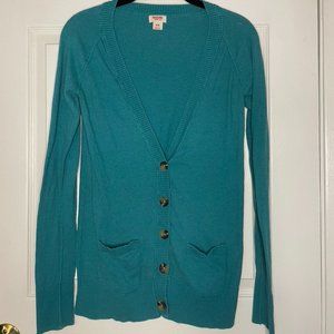 Mossimo Women's Turquoise Long Sleeve Cardigan Size Medium